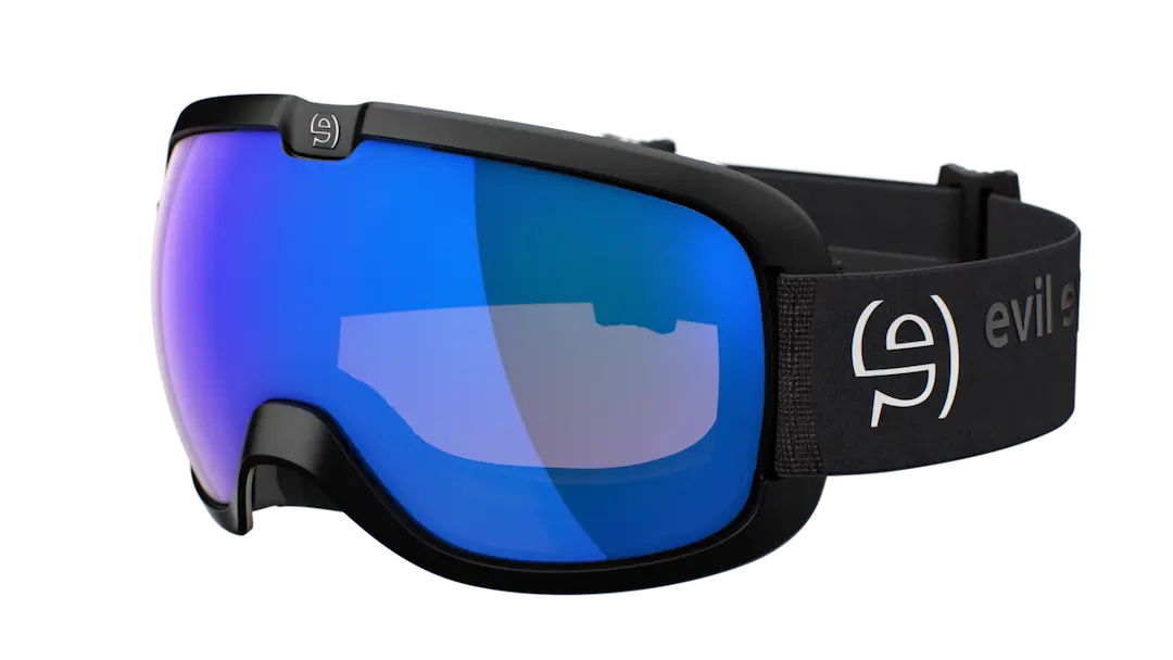 Evil Eye e605 Peaksight Cl in Black with clear and blue mirror lenses