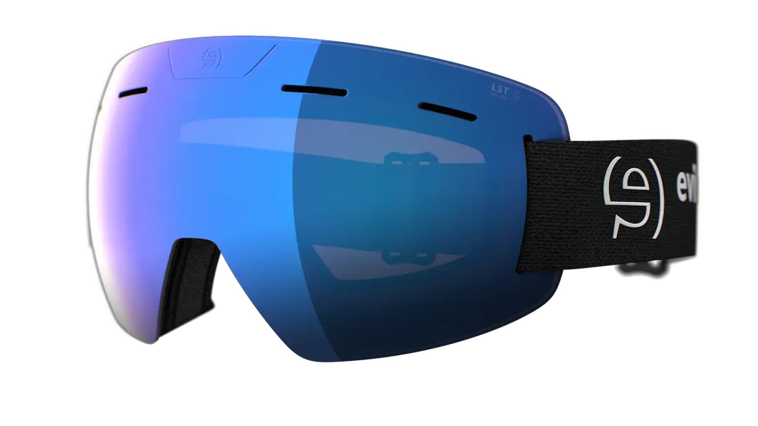 Evil Eye E606 Peaklite ski goggles in black with blue mirror