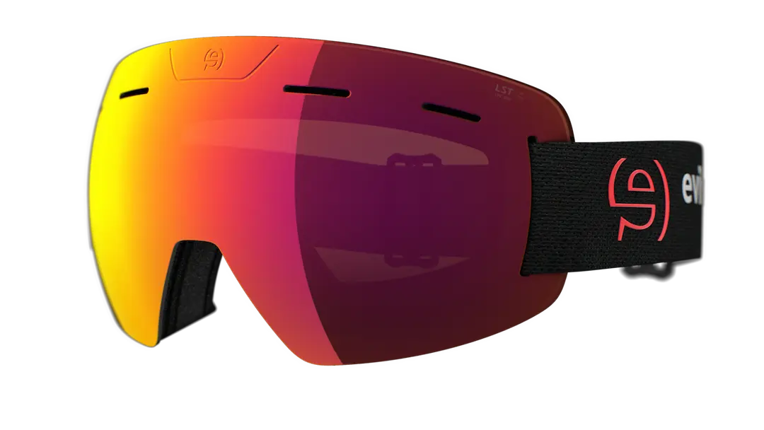 Evil Eye E606 Peaklite Ski Goggles in black with red lenses