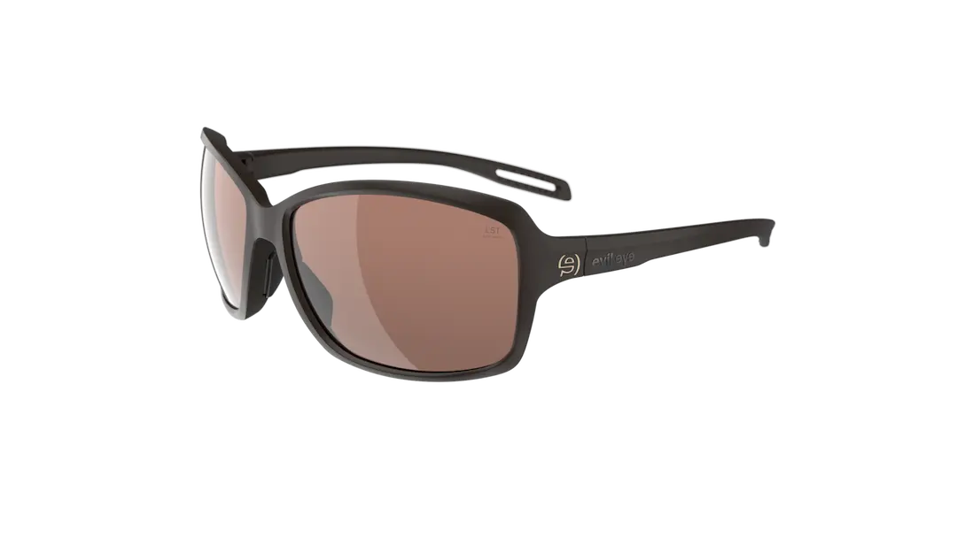 Evil Eye e018 Basou sunglasses in Dark Brown with LST contrast lenses