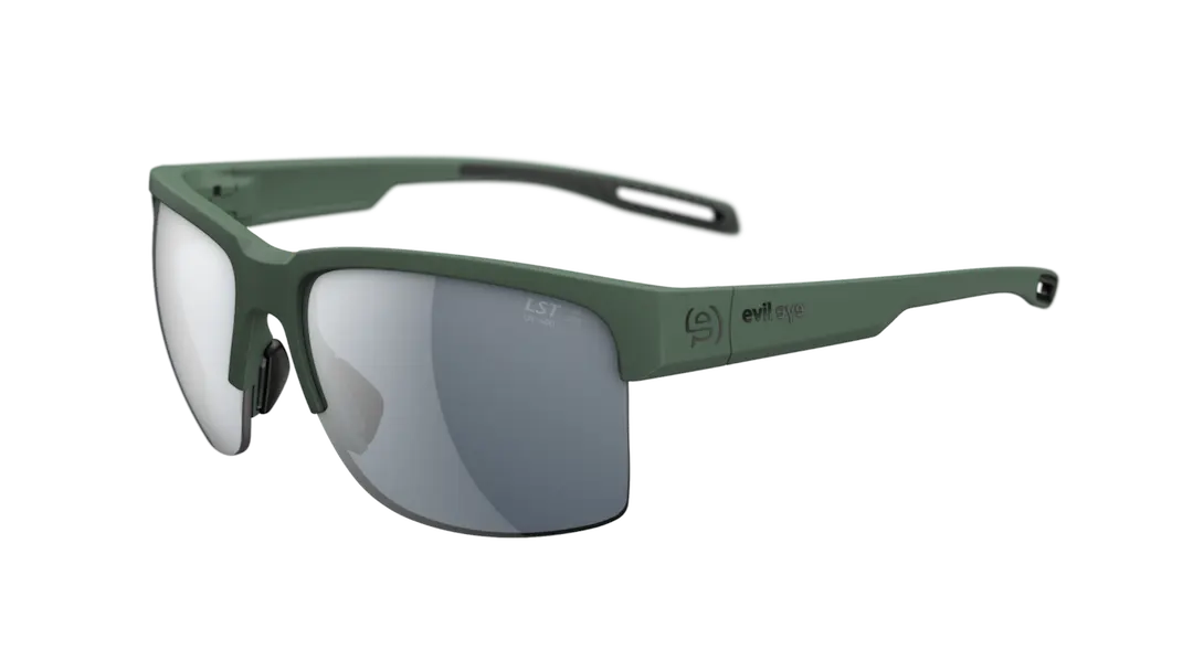 Evil Eye e048 Coastline sunglasses in dark green with grey lenses