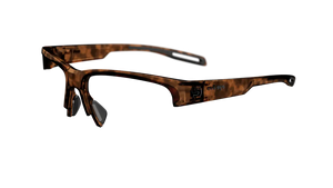 Brown Havana frame (no lenses for Rx lens insertion)