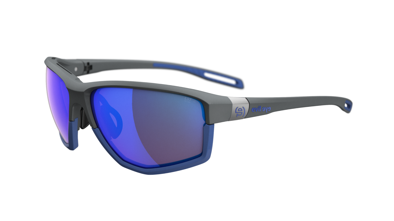 evil Eye Elate Ng sunglasses in gray with blue mirror