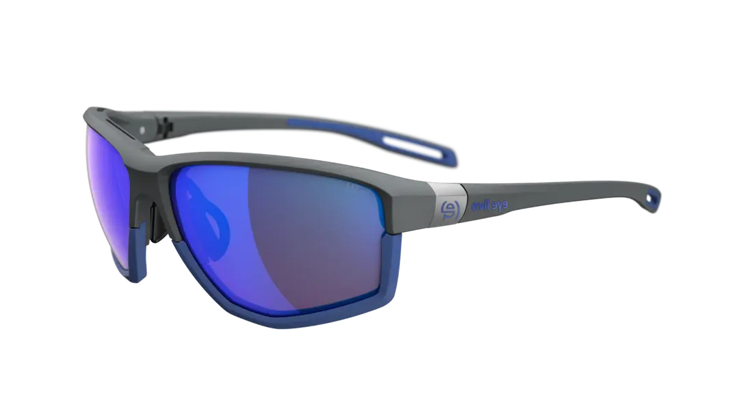 Evil Eye Elate Ng e039  sunglasses in gray with Blue mirror lenses