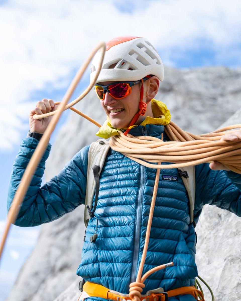 Climber wearing Evil Eye Elate Ng e039 sunglasses