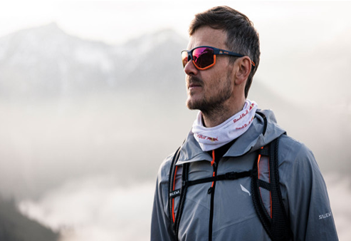 Hiker wearing Evil Eye Elate NG sunglasses