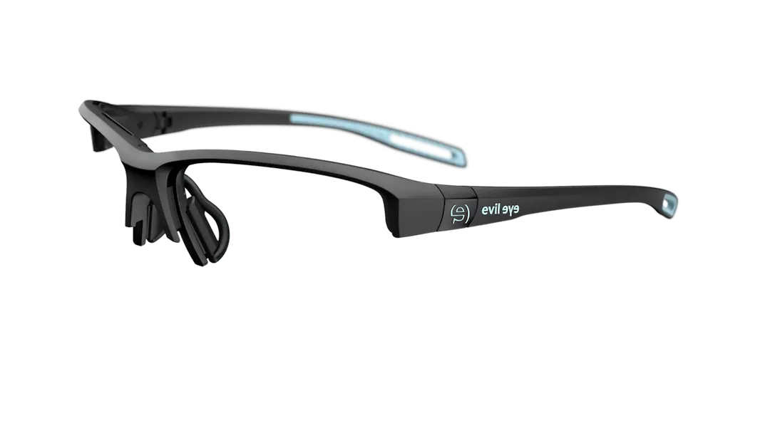 Evil Eye Elate.p frame for Rx insertion in black with blue