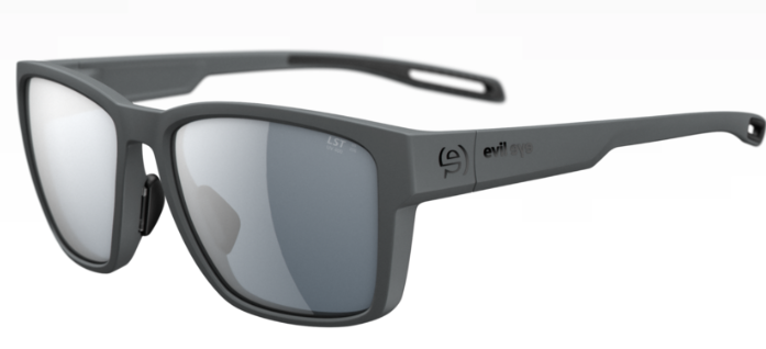 Evil Eye Flare sunglasses in gray with silver mirror lenses