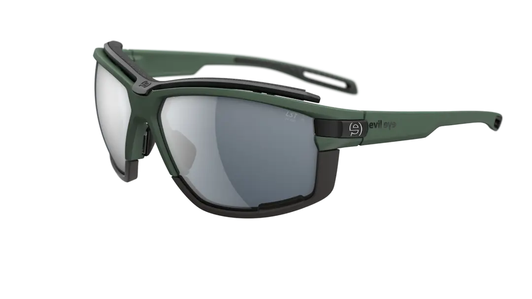 Evil Eye Pathline Air Pro sunglasses in green with LST silver lenses