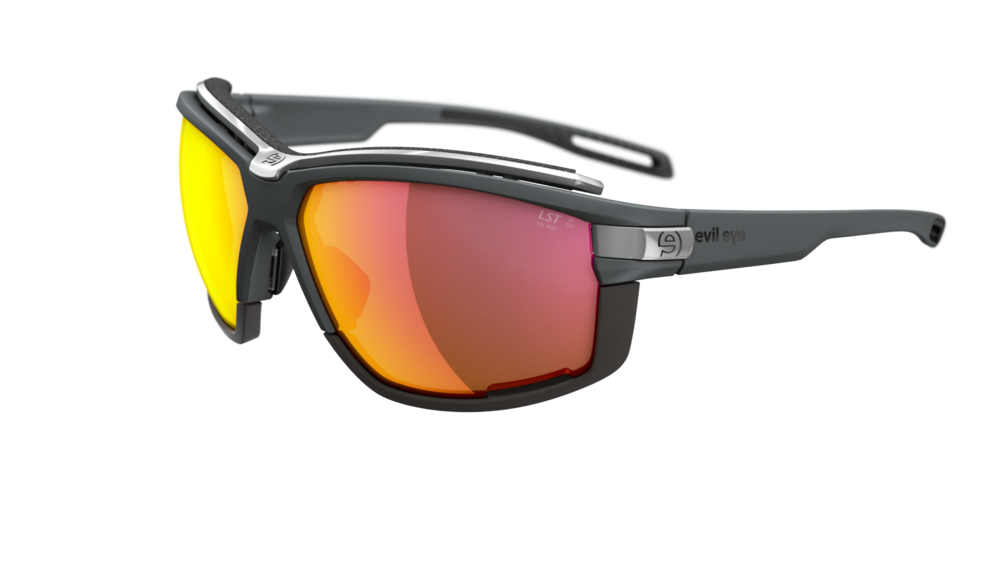 Evil Eye Pathline Pro sunglasses in gray with red mirror