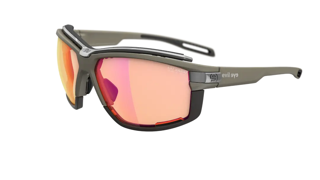 Evil Eye Pathline Air Pro sunglasses in stone with light changing vario lenses