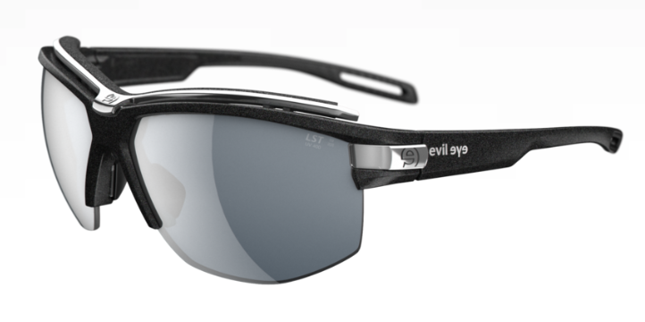 Evil Eye Pathline Pro sunglasses in night black with gray silver mirror lenses