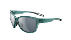 Aqua Transparent frame/LST Active Grey Silver Mirror lenses