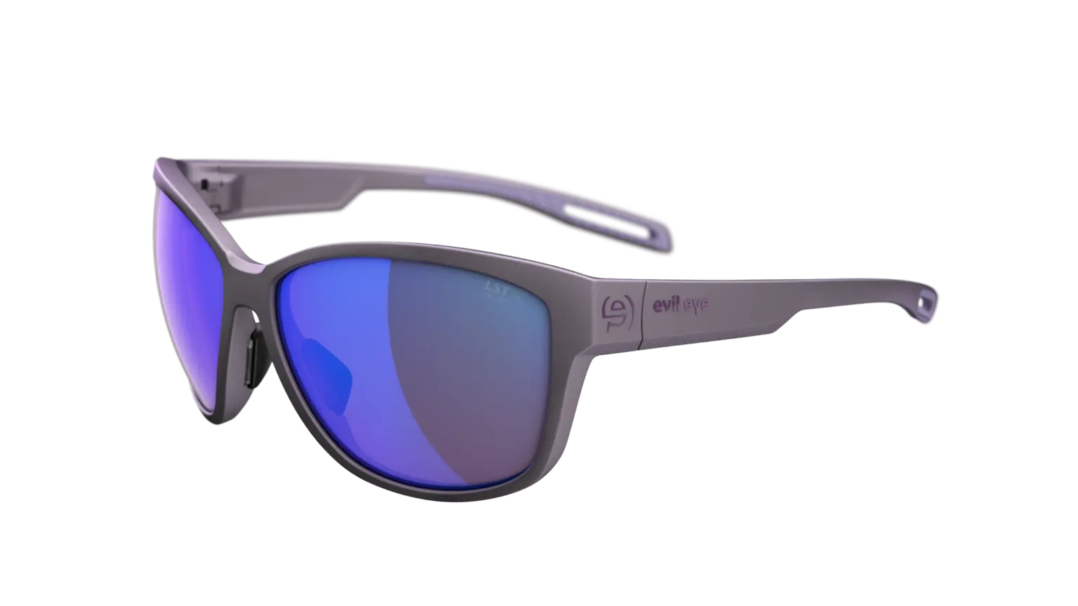 Evil Eye e044 Pika sunglasses in violet with blue mirror lenses