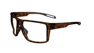 Brown Havana frame (no lenses for Rx lens insertion)