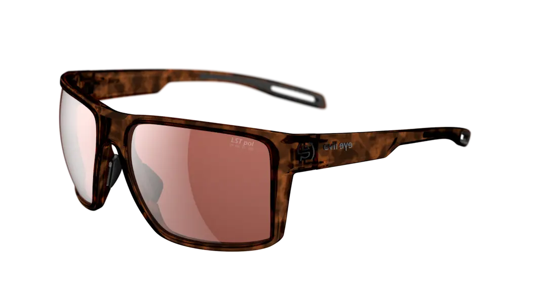 Evil Eye e038 Seaside sunglasses in brown havana with polarized lenses