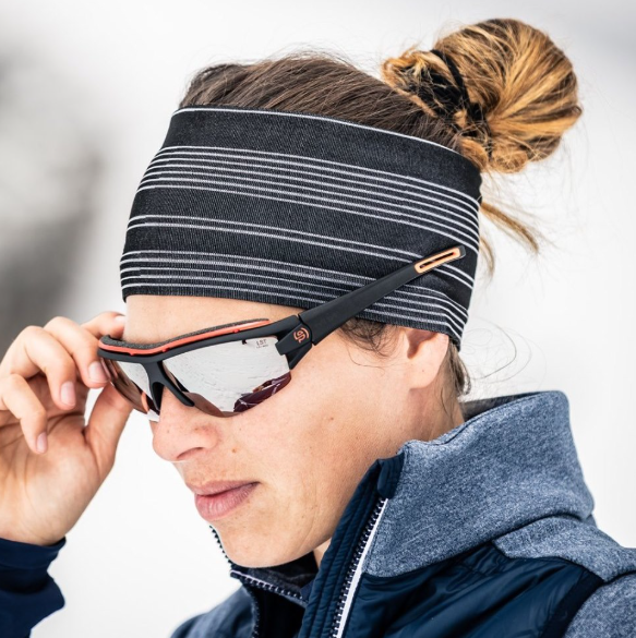 Woman wearing Evil Eye Trace sunglasses
