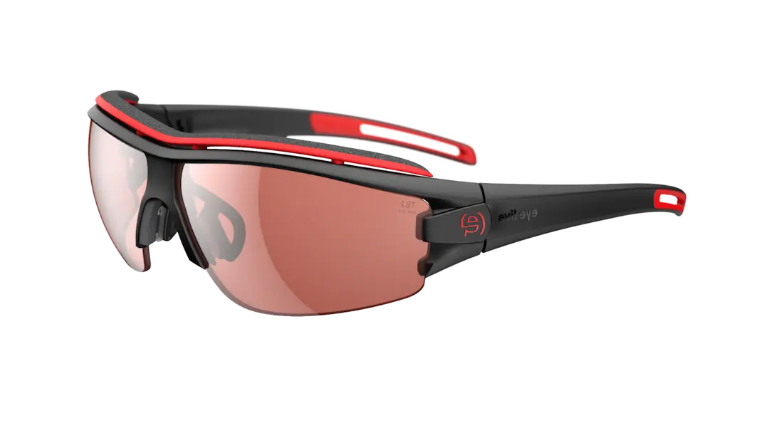 Evil Eye Trace Pro sunglasses in Black Matte with LST Active Silver lenses