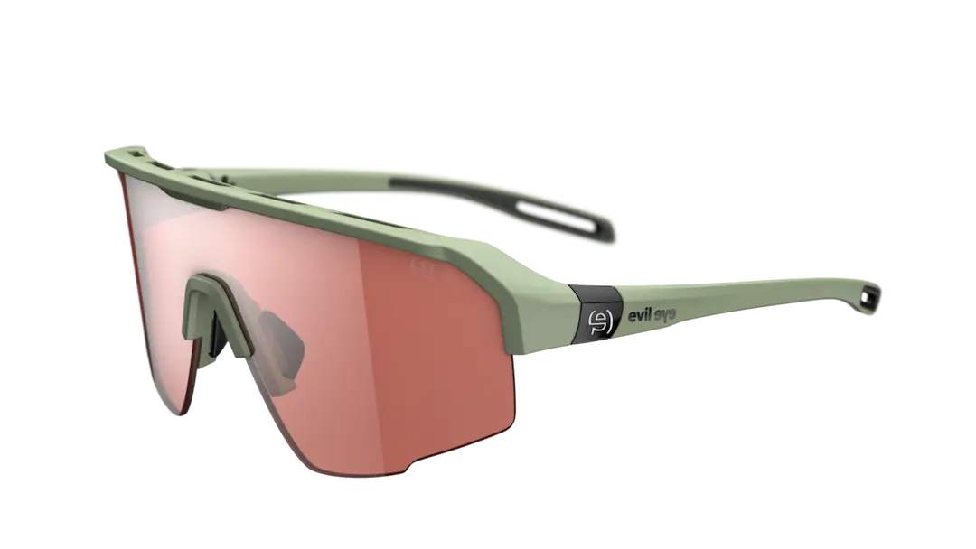 Evil Eye Trailsense sunglasses in forest with LST Silver