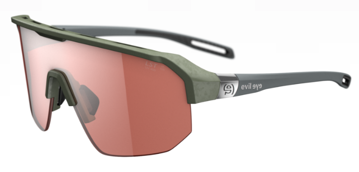 Evil Eye Trailsense II sunglasses in forest with LST Active silver lenses