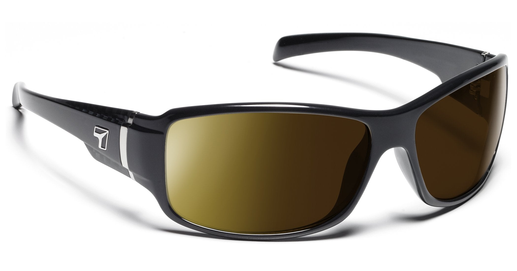 7eye by Panoptx Cody Black Carbon/Polarized Copper Prescription Sunglasses