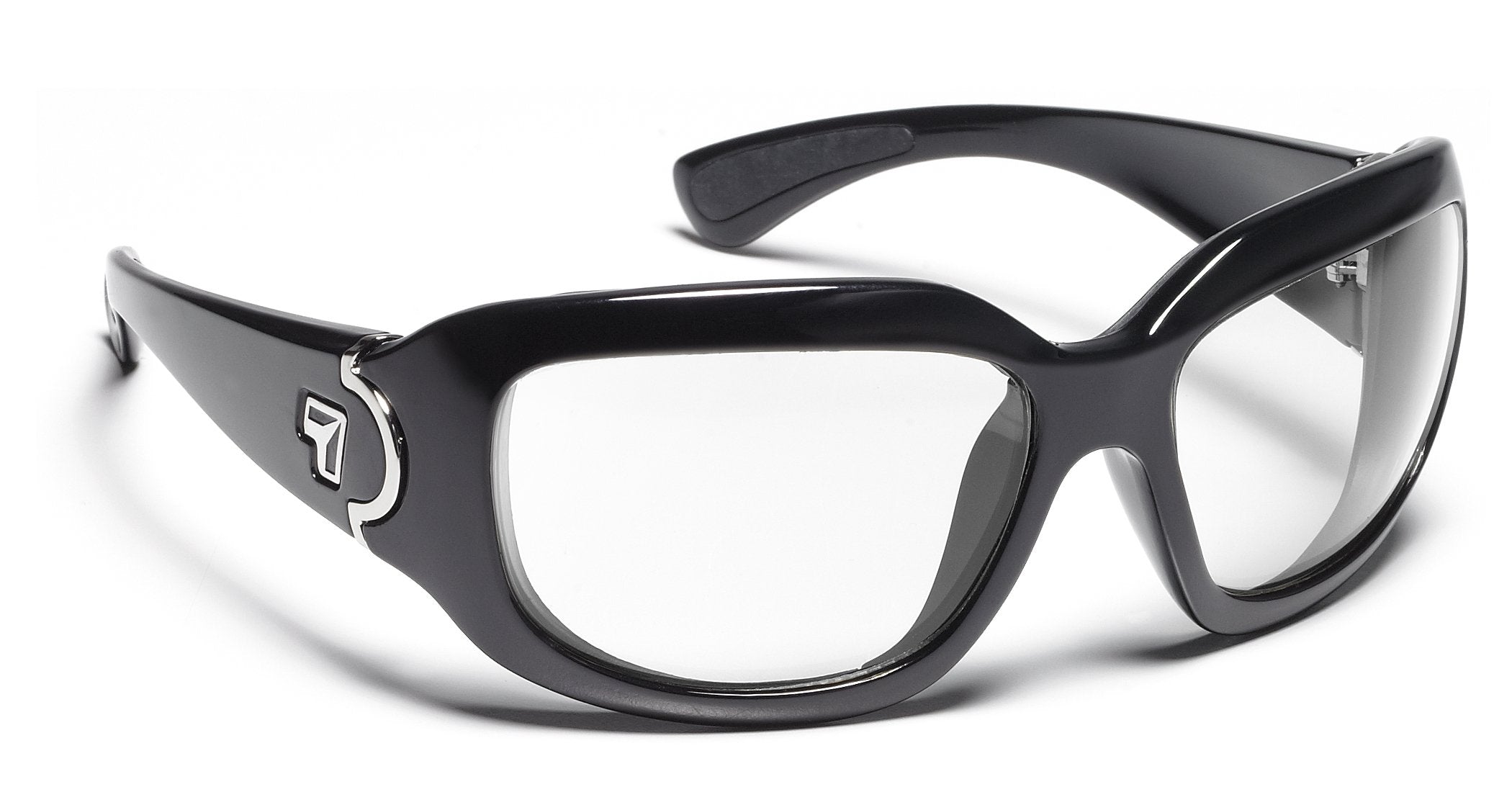 7Eye by Panoptx Leveche Glossy Black/Sharpview Clear Prescription Sunglasses 