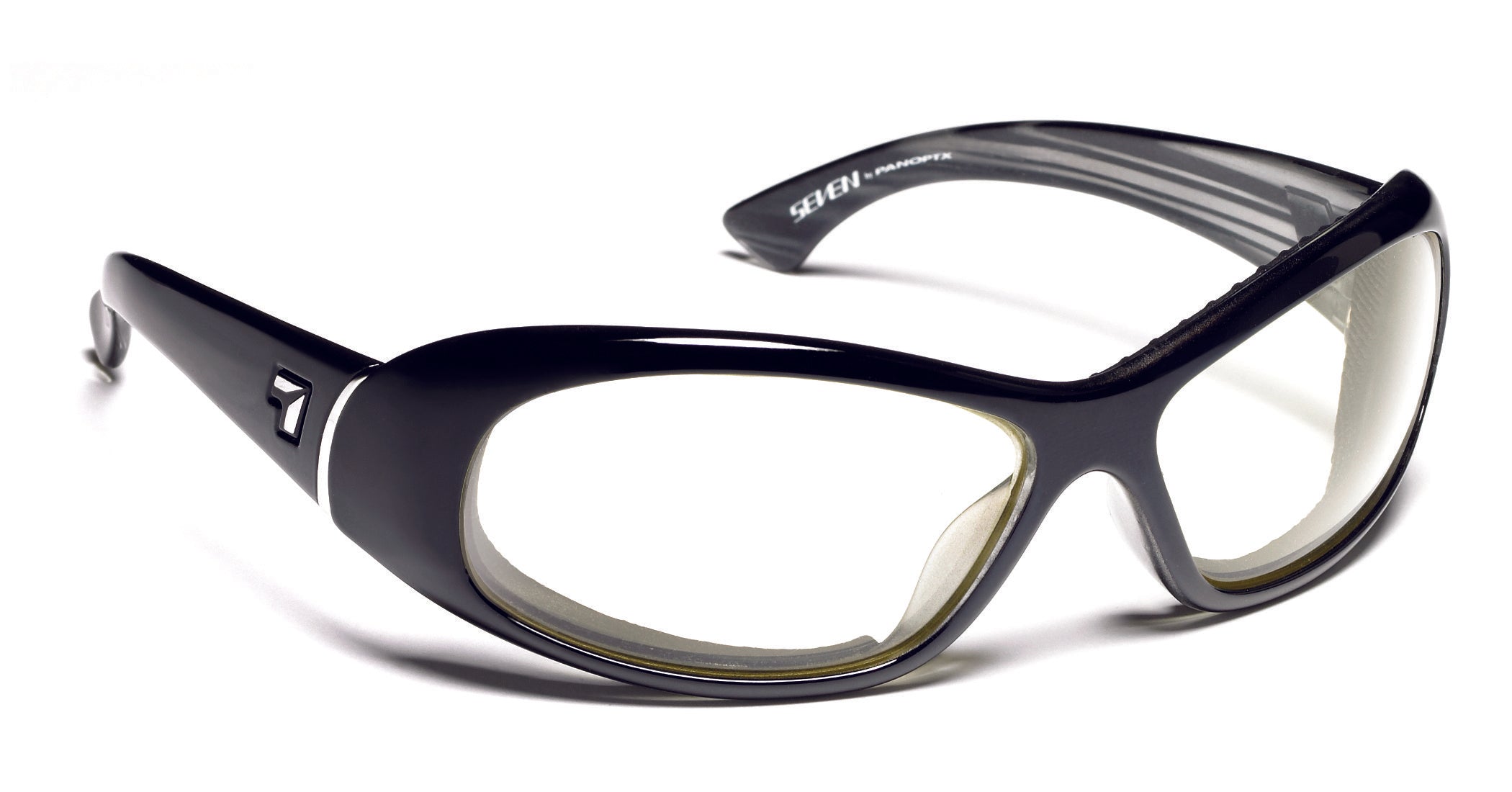  7Eye by Panoptx Zephyr Glossy Black/Sharpview Clear Sunglasses