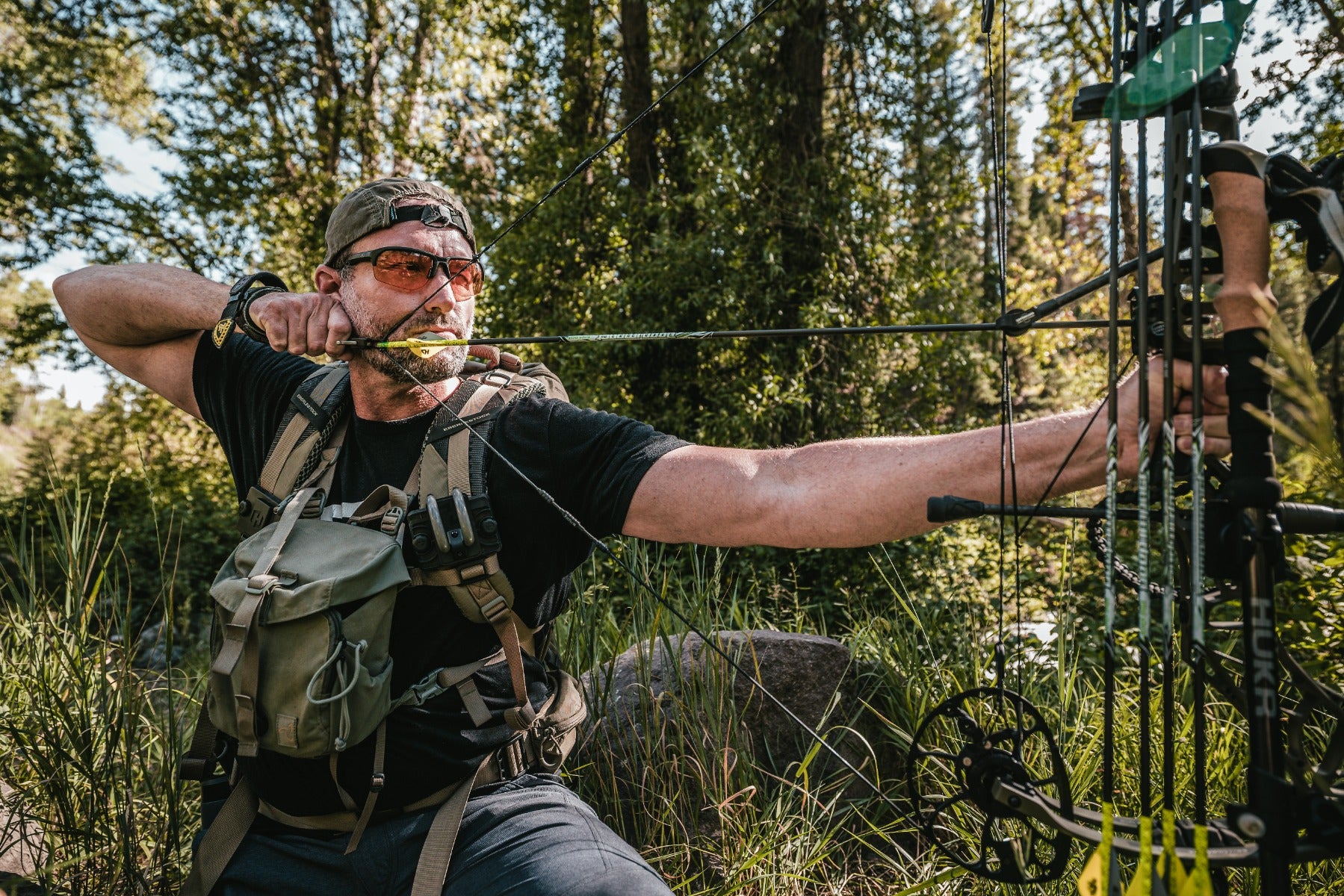 Hunter wearing Wiley-X Jakl sunglasses