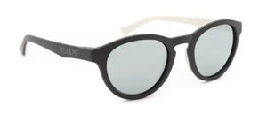 Black-White frame/Polarized Silver Mirror lenses (ages 10 to 12)