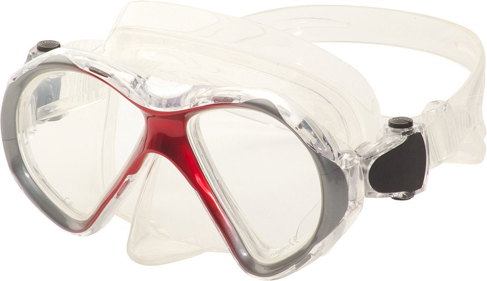 Prescription Dive Mask in Red