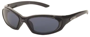 Black frame/Gray lenses Sports Package (with case and strap)