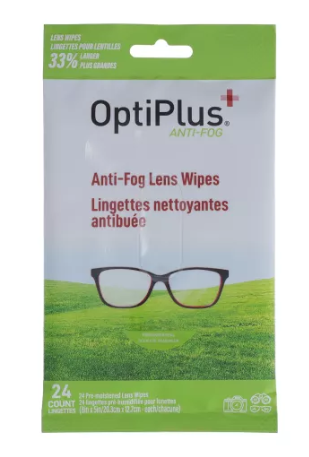 Hilco Optiplus Anti-Fog wipes 24 pack