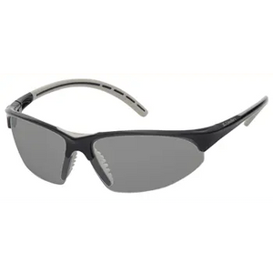 Black with Silver Accents frame Smoke Gray lenses