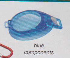 Velocity Blue swim goggle lenses