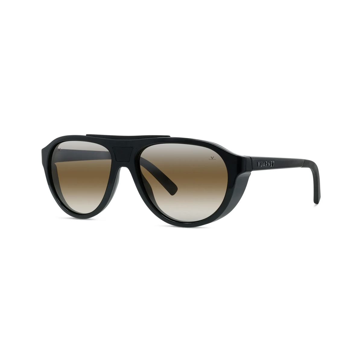 Vuarnet VU40054U Sunglasses in Shiny Black with Brown lynx lenses
