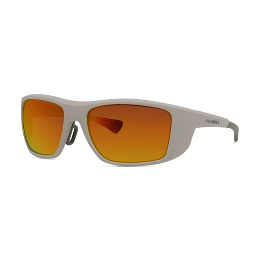 Vuarnet VU40114U sunglasses in Matte Brown with Orange mirror lenses