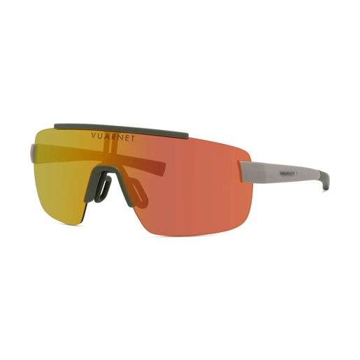 Vuarnet VU40115U Sunglasses in Matte Brown with Orange mirror lenses