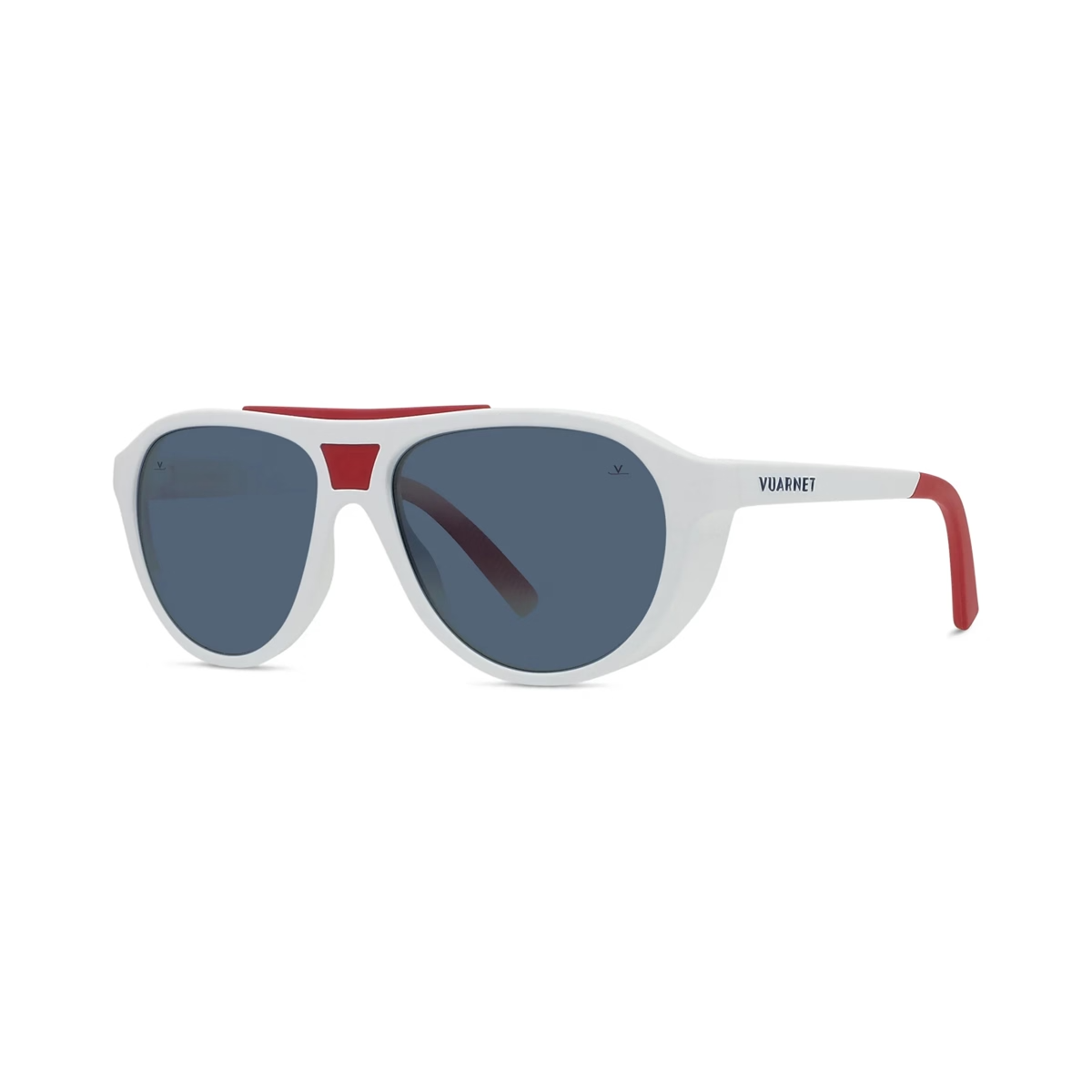 Vuarnet VU40054U Sunglasses in Matte White with Blue polar lynx lenses