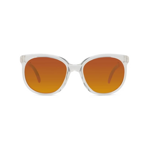Shiny Transparent frame/Orange mirror lenses