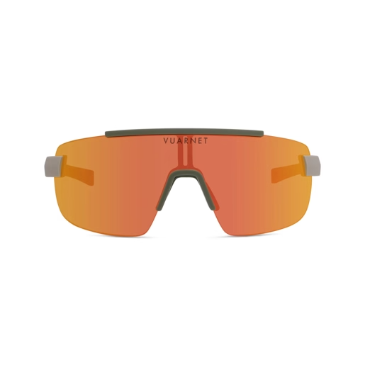 Vuarnet VU40115U Sunglasses in Matte Brown with Orange mirror lenses