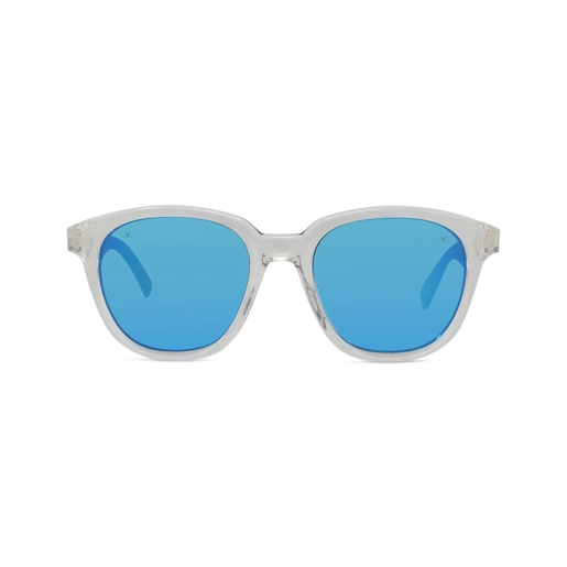 Vuarnet VU40053U Sunglasses in Shiny Transparent with Blue mirror lenses