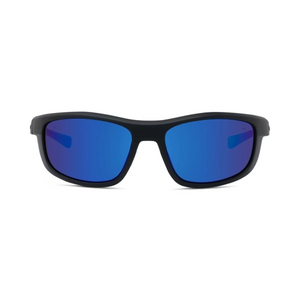 Matte Black frame/Pure grey blue mirror lenses