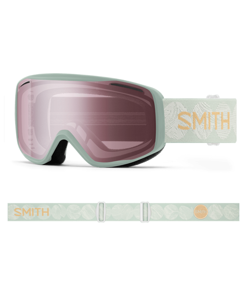 Smith Rally Ski Goggles Soft Grass Waves goggle with Ignitor Mirror 