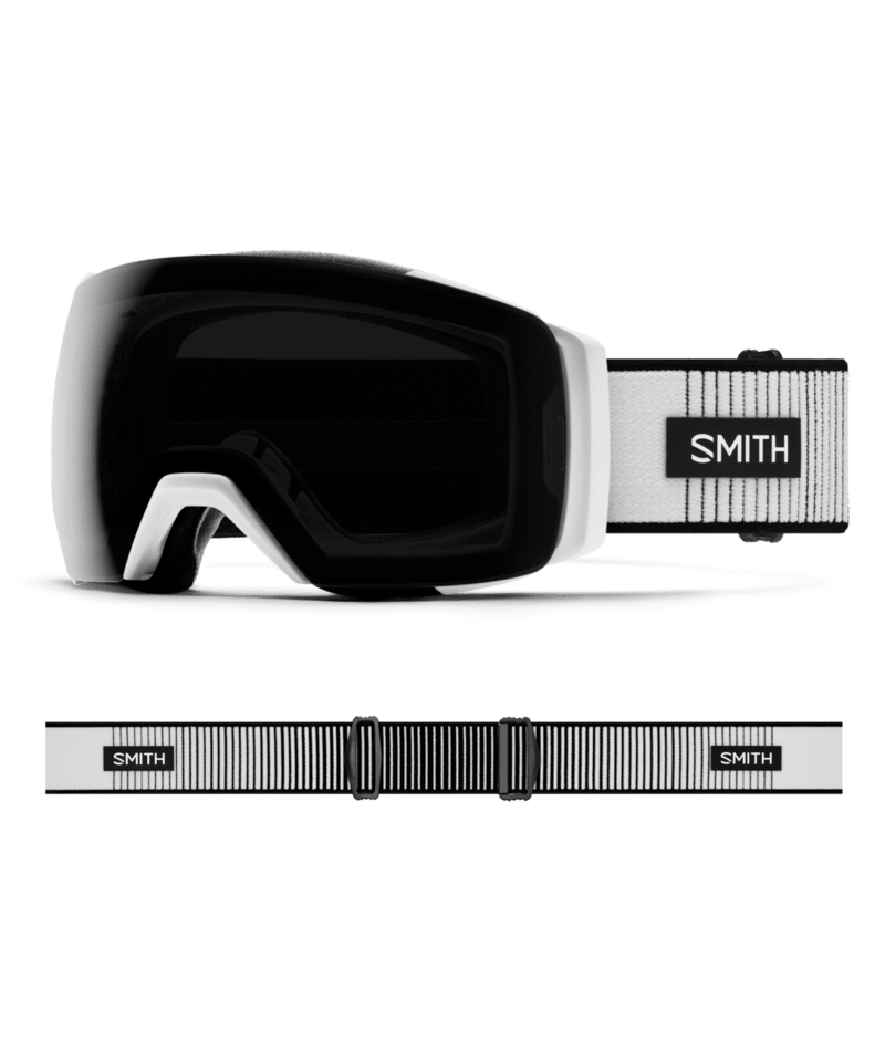 Smith I/O Mag XL Low Bridge Fit Ski Goggles White Fade Out goggle with ChromaPop Sun Black