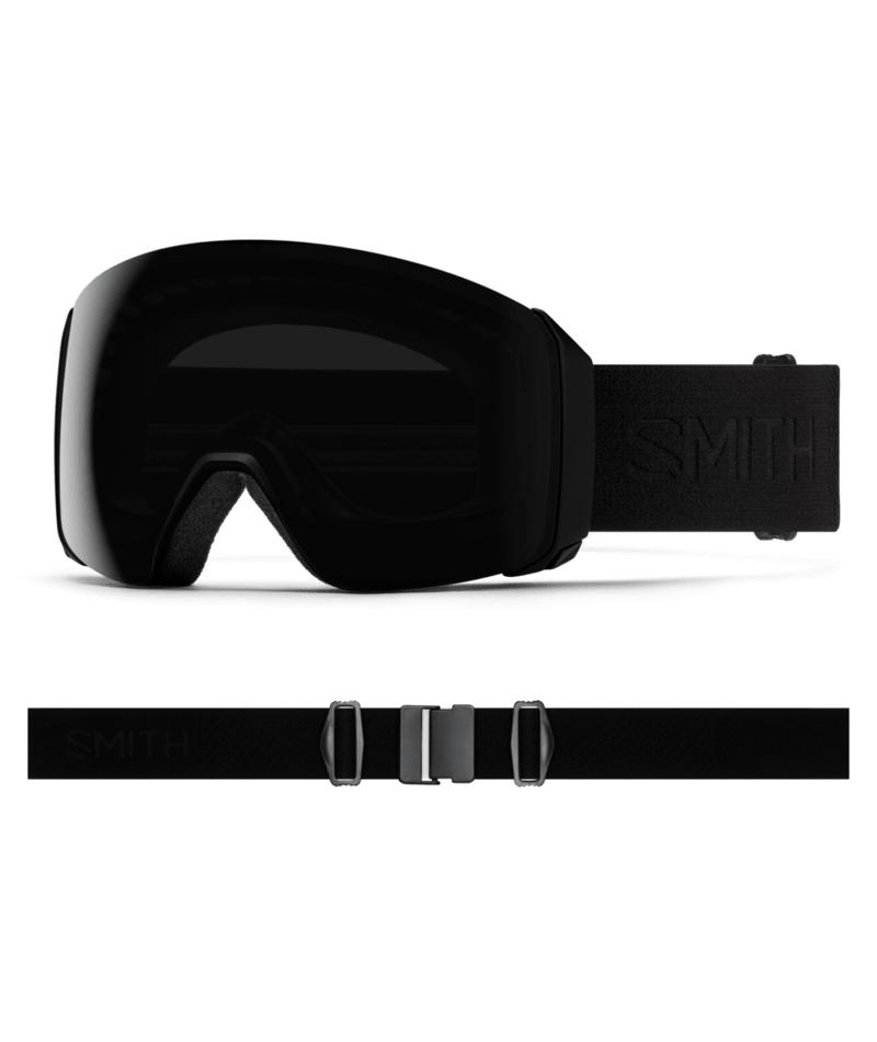 Smith 4D Mag XL Low Bridge Fit Goggles in Blackout with ChromaPop Sun Black
