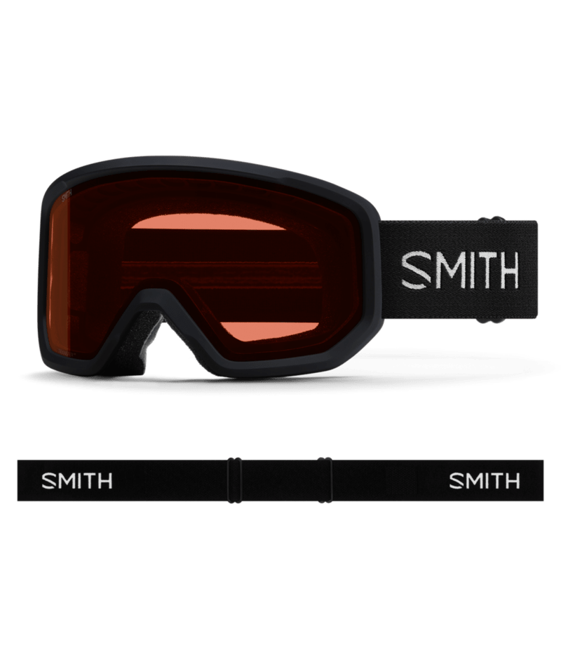Smith Transfer Low Bridge Fit Snow Goggles Black goggle with RC36 lenses