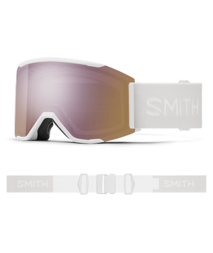 White Vapor goggle/ChromaPop Everyday Rose Gold Mirror and ChromaPop Storm Rose Flash
