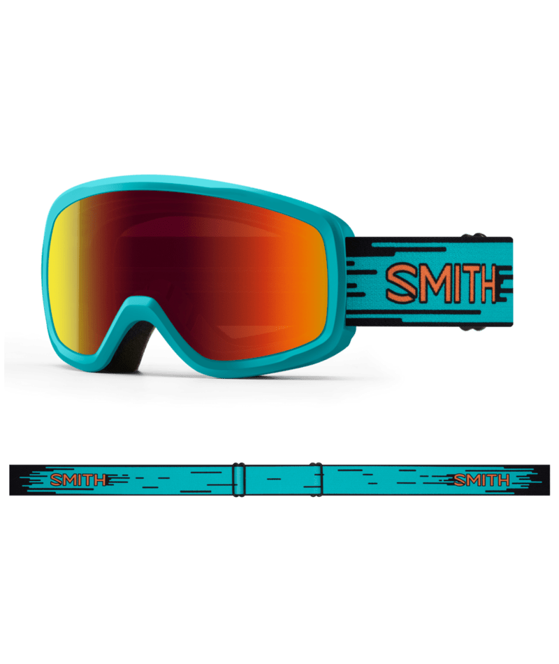 Smith Snowday Snow Goggles Tropic Kidding goggle with Red Sol-X Mirror lenses