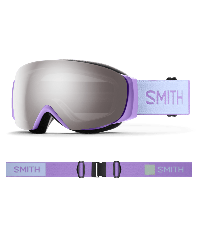 Smith I/O Mag S Ski Goggles Light Lavender goggle with ChromaPop Sun Platinum Mirror