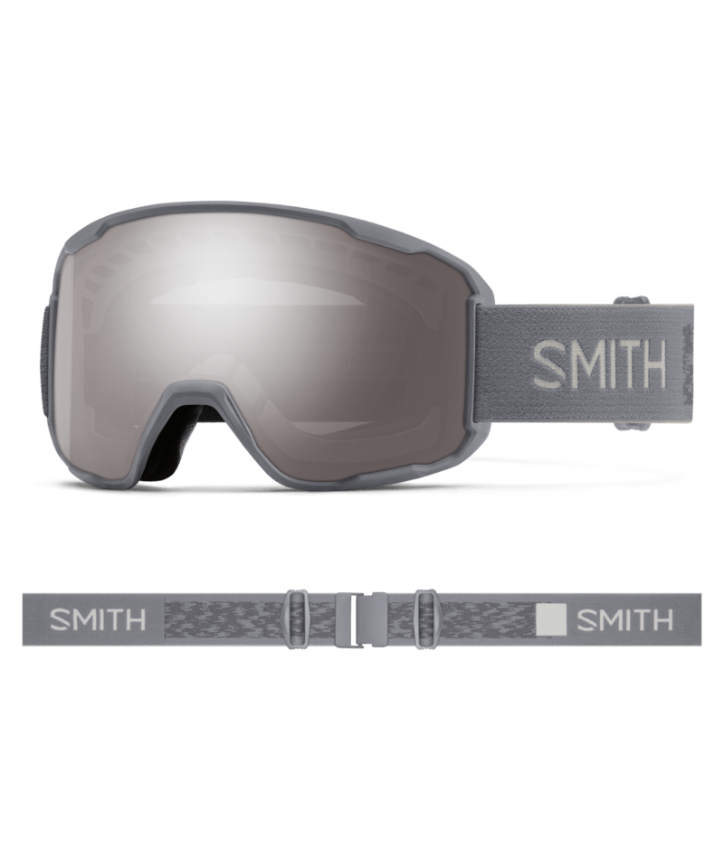 Smith Preview Low Bridge Fit Ski Goggles Cirrus Grey goggle with ChromaPop Sun Platinum Mirror